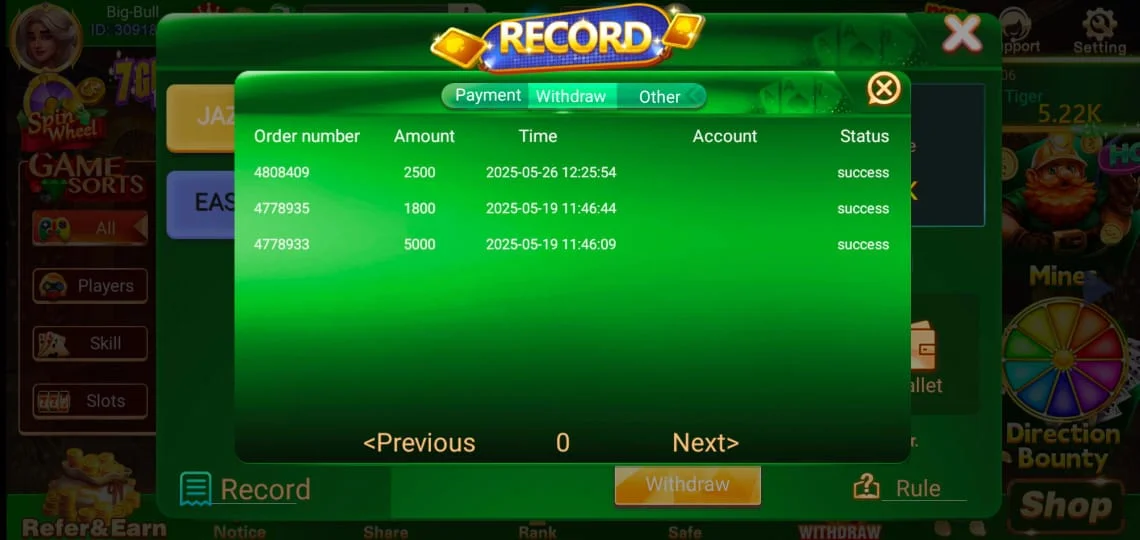 teen patti crown withdraw
